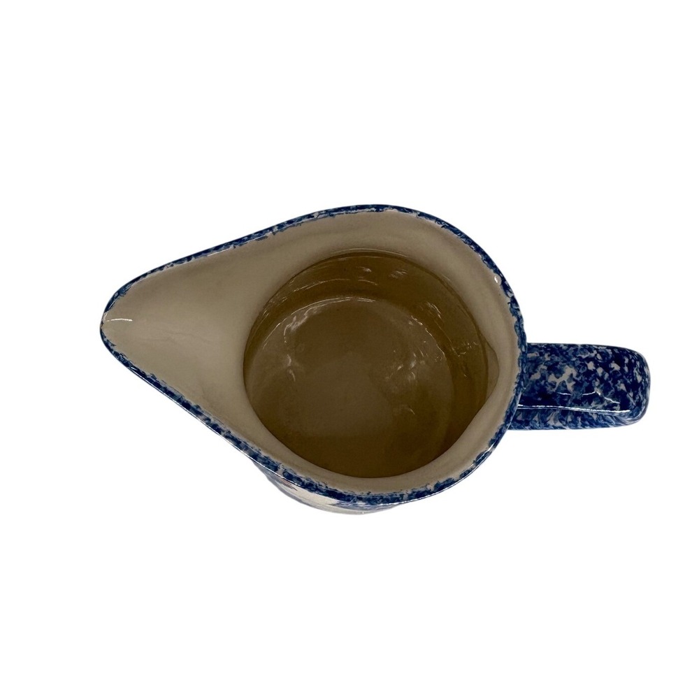 Vintage Blue Speckled Spongewear Goose Duck Pottery Set 5pc Country Farmhouse - Picture 9 of 15